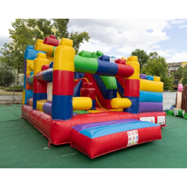 Inflatable with slide - Colorful Blocks combo
