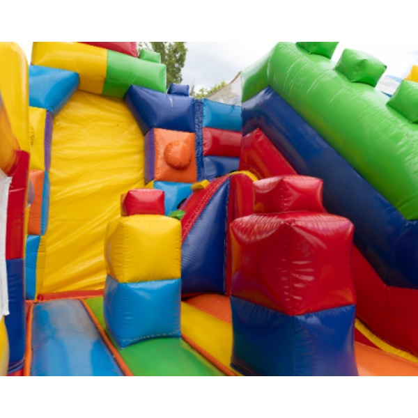 Inflatable with slide - Colorful Blocks combo