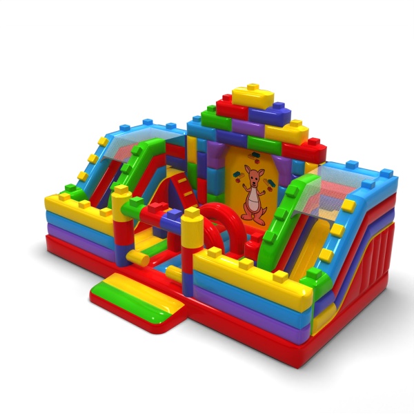 Inflatable playground - colourful blocks