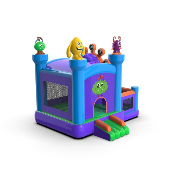 Inflatable with slide - combo with the monster theme