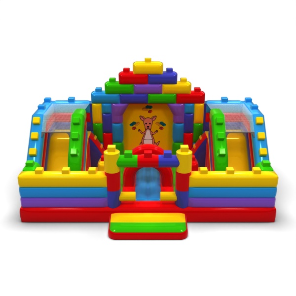 Inflatable playground - colourful blocks