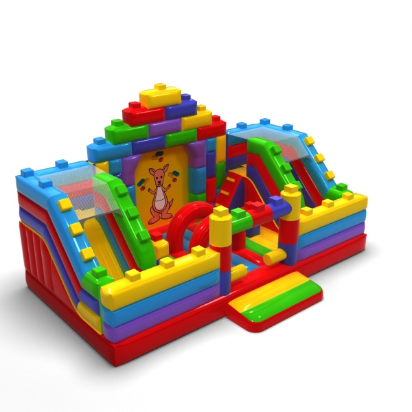 Inflatable playground - colourful blocks