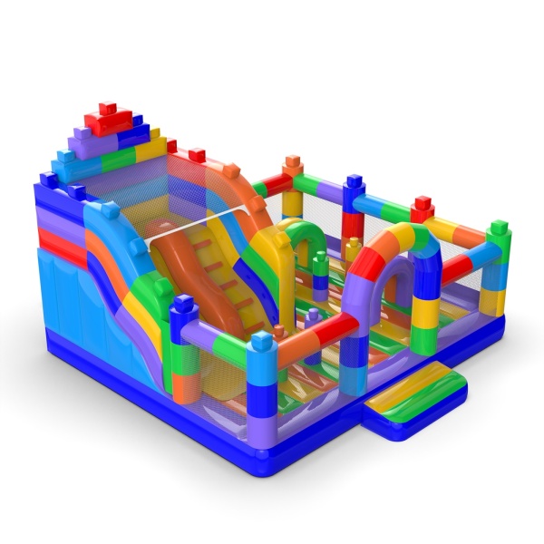 Inflatable playground 6x6 in the colorful blocks theme