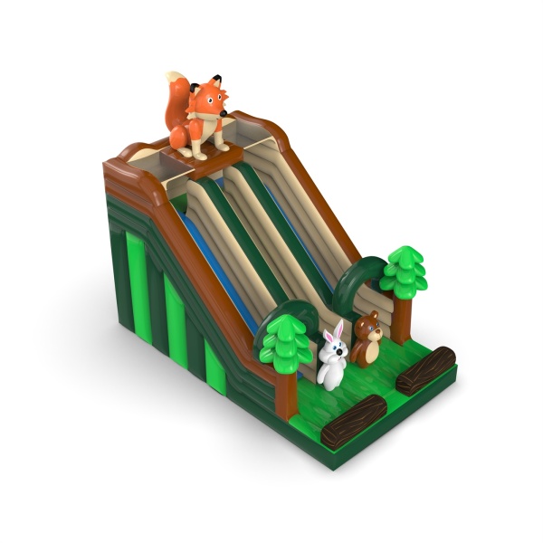Double slide with theme forest