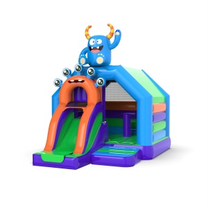 Inflatable monster hut with...