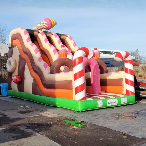 Double open slide with the candy theme