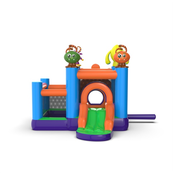Small inflatable castle with a dry ball pit for children - monsters