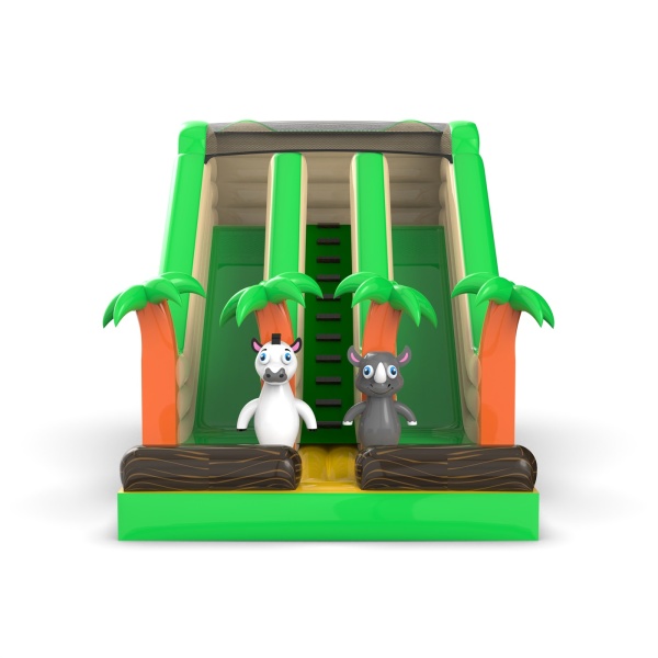 Double inflatable slide jungle