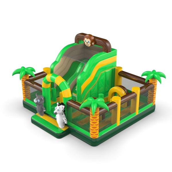 Inflatable playground 6x6 in the jungle theme