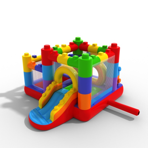 Small inflatable castle with a dry ball pit for children - Colorful Blocks