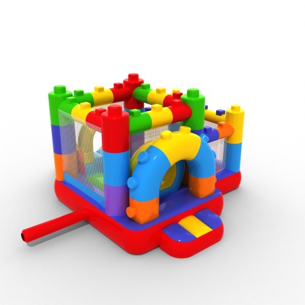 Small inflatable castle with a dry ball pit for children - Colorful Blocks