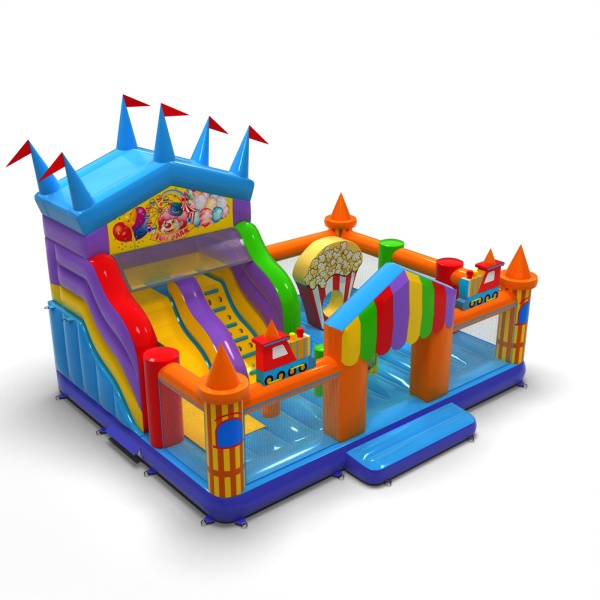 Inflatable playground 8x6 in the fairground theme