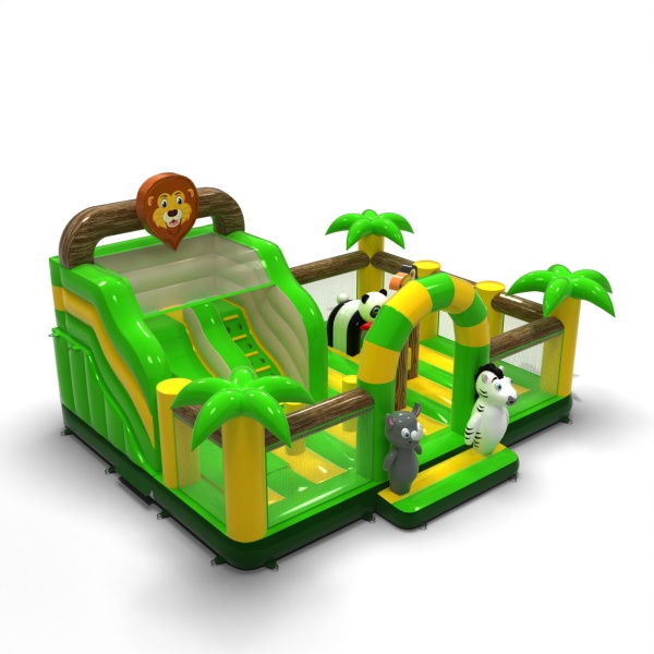 Inflatable playground 8x6 in the jungle theme