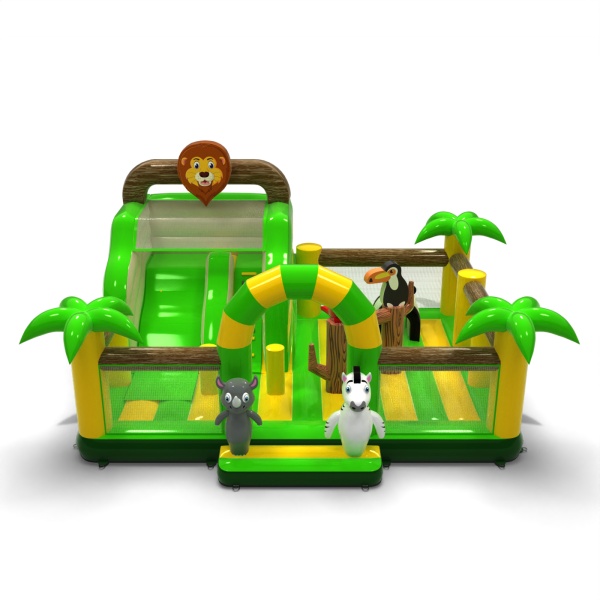 Inflatable playground 8x6 in the jungle theme
