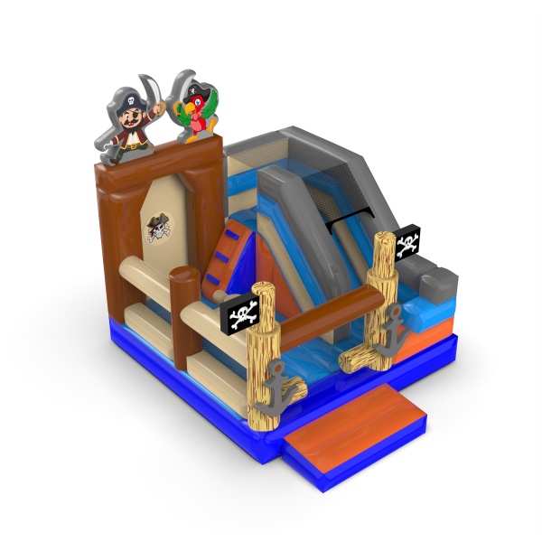 Inflatable with slide - pirate combo