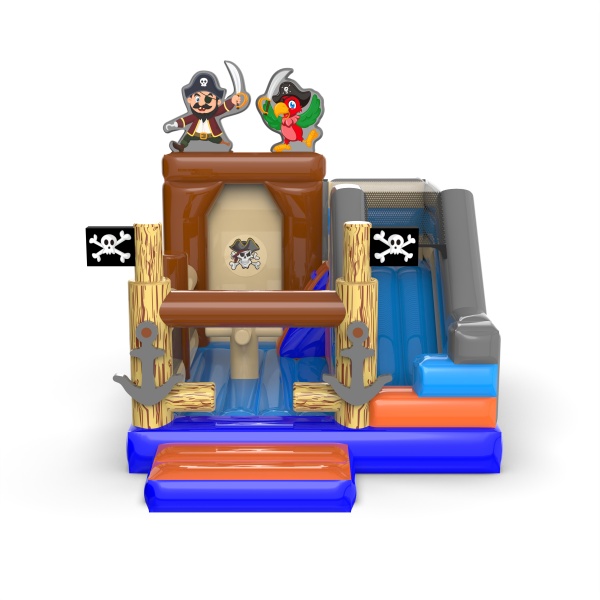 Inflatable with slide - pirate combo