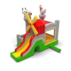 Inflatable castle farm combo