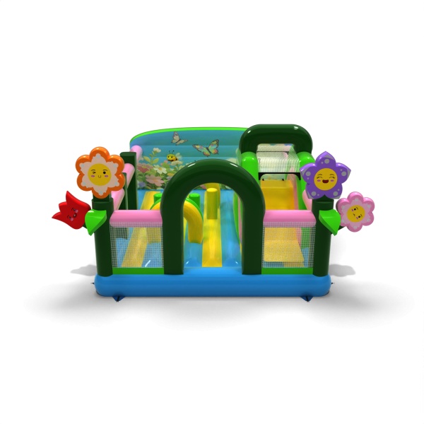 Inflatable playground 6x5 in the spring theme