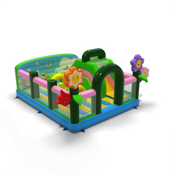 Inflatable playground 6x5 in the spring theme