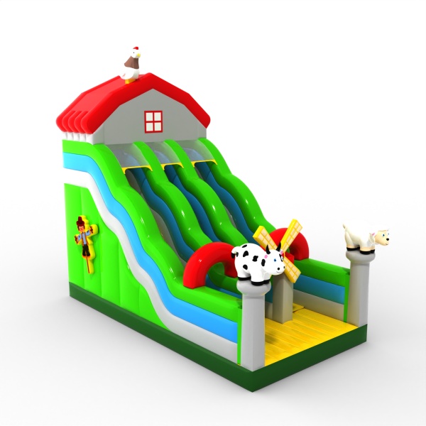 Double open slide with a farm theme