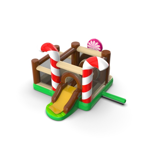 Small inflatable castle with a dry ball pit for children - Candy