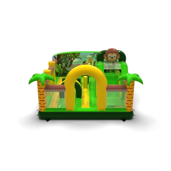Inflatable playground 6x5 in the jungle theme
