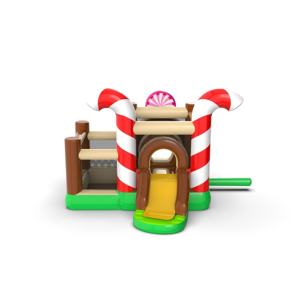 Small inflatable castle with a dry ball pit for children - Candy