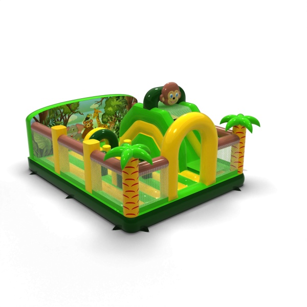 Inflatable playground 6x5 in the jungle theme