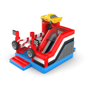 Inflatable with slide - car...