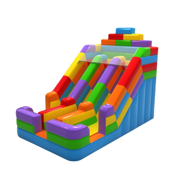 Double inflatable slide Colorful Blocks mini