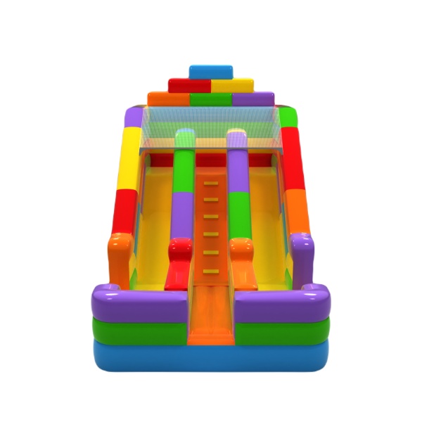 Double inflatable slide Colorful Blocks mini