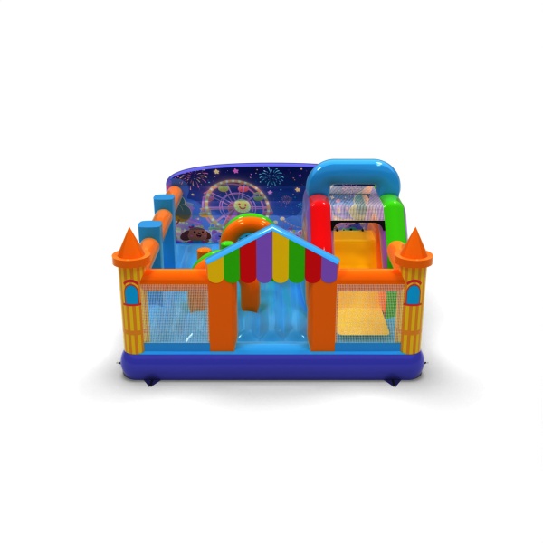 Inflatable playground 6x5 in the fairground theme