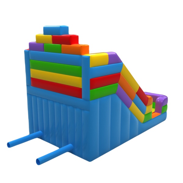 Double inflatable slide Colorful Blocks mini