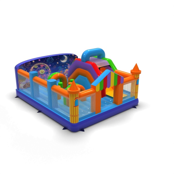 Inflatable playground 6x5 in the fairground theme