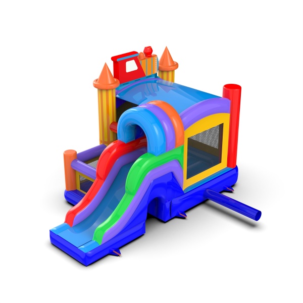 Inflatable castle funfair combo
