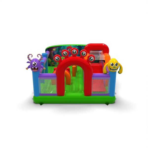 Inflatable playground 6x5 in the monster theme