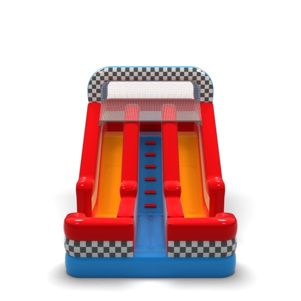 Double inflatable slide in the theme car mini