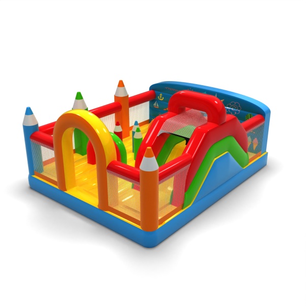 Inflatable playground 6x5 in a crayon theme
