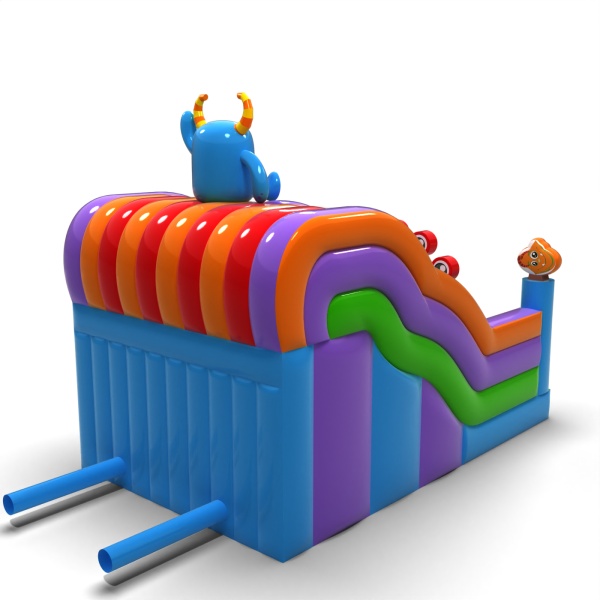 Double inflatable slide in the theme Monsters mini
