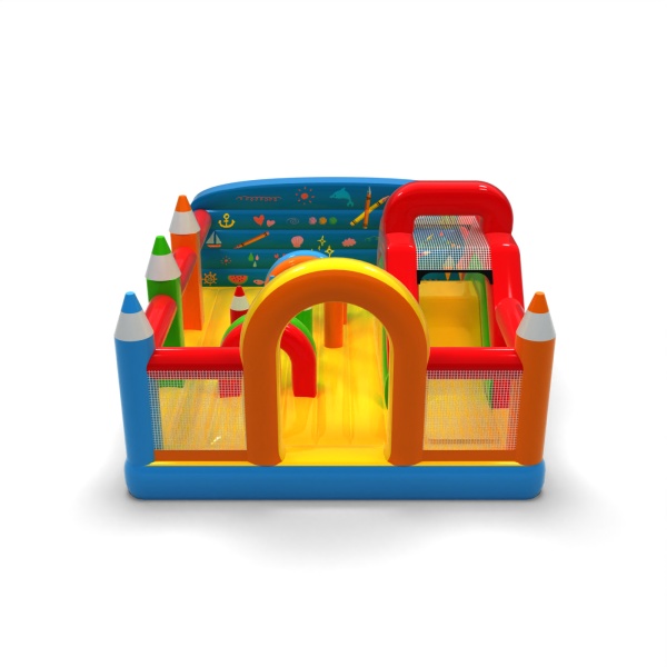 Inflatable playground 6x5 in a crayon theme