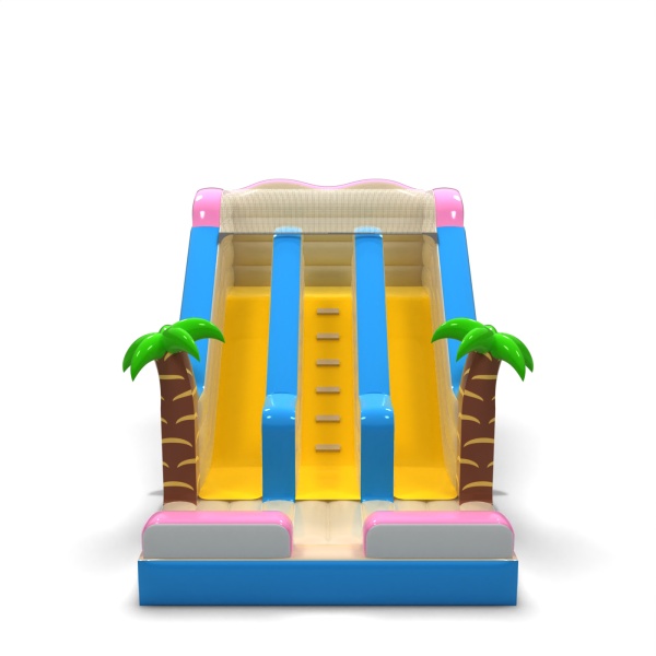 Double inflatable slide in the theme Hawaiian mini