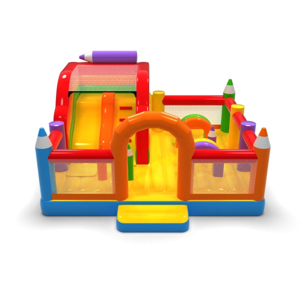Inflatable playground 6x6 in a crayon theme