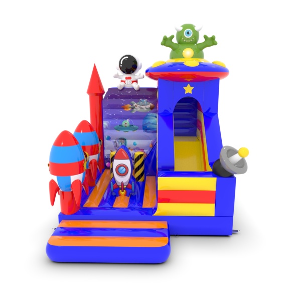 Inflatable with slide - Space theme combo