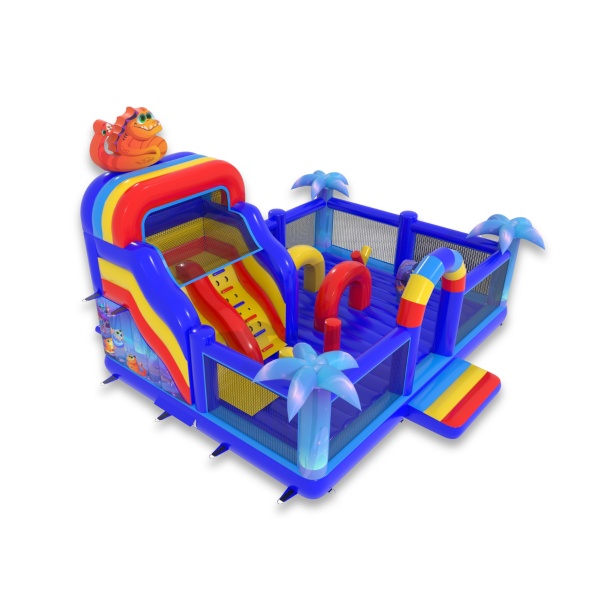 Inflatable playground 8x6 in a magical land theme