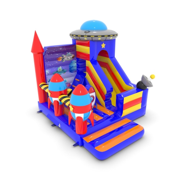 Bouncy Castle with Slide 5x4 m in the space theme