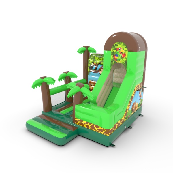 Inflatable with combo slide - jungle
