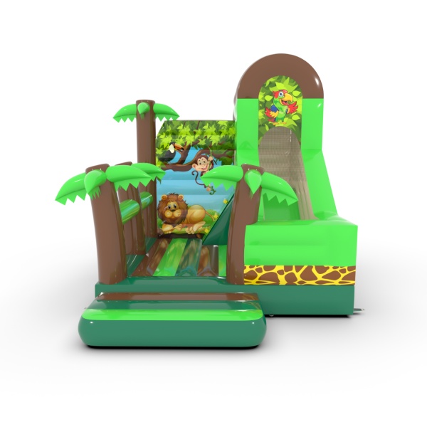 Inflatable with combo slide - jungle