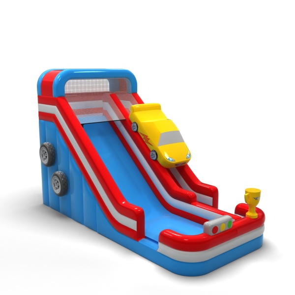 Larger inflatable slide in the car theme