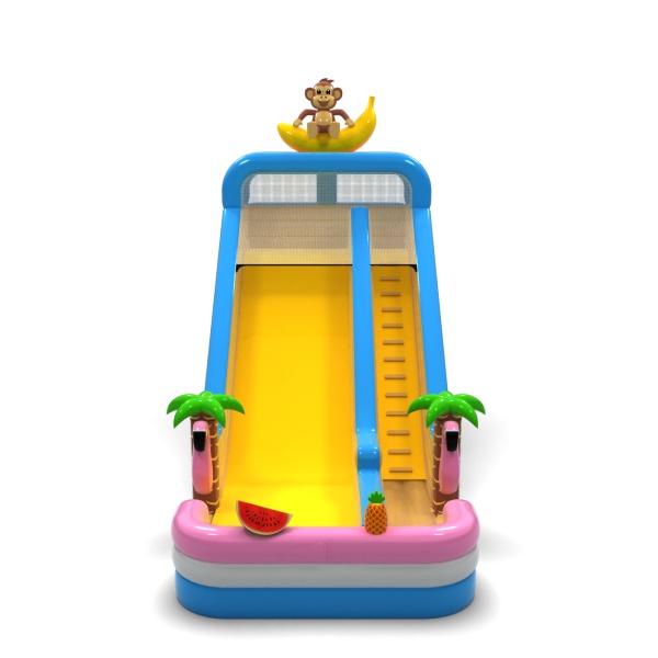 Larger inflatable slide in the Hawaiian theme