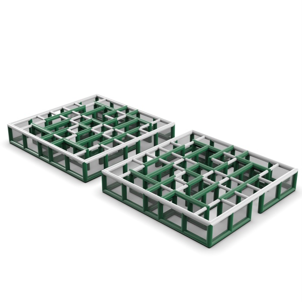 Inflatable maze in a forest theme